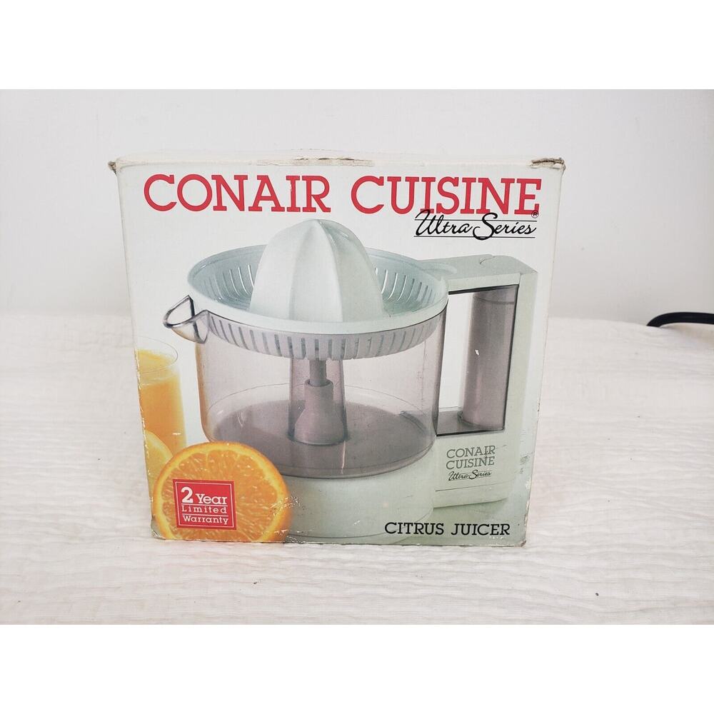 (O4) Vintage 1998 Conair Cuisine Ultra Series Electric Citrus Juicer CJ100